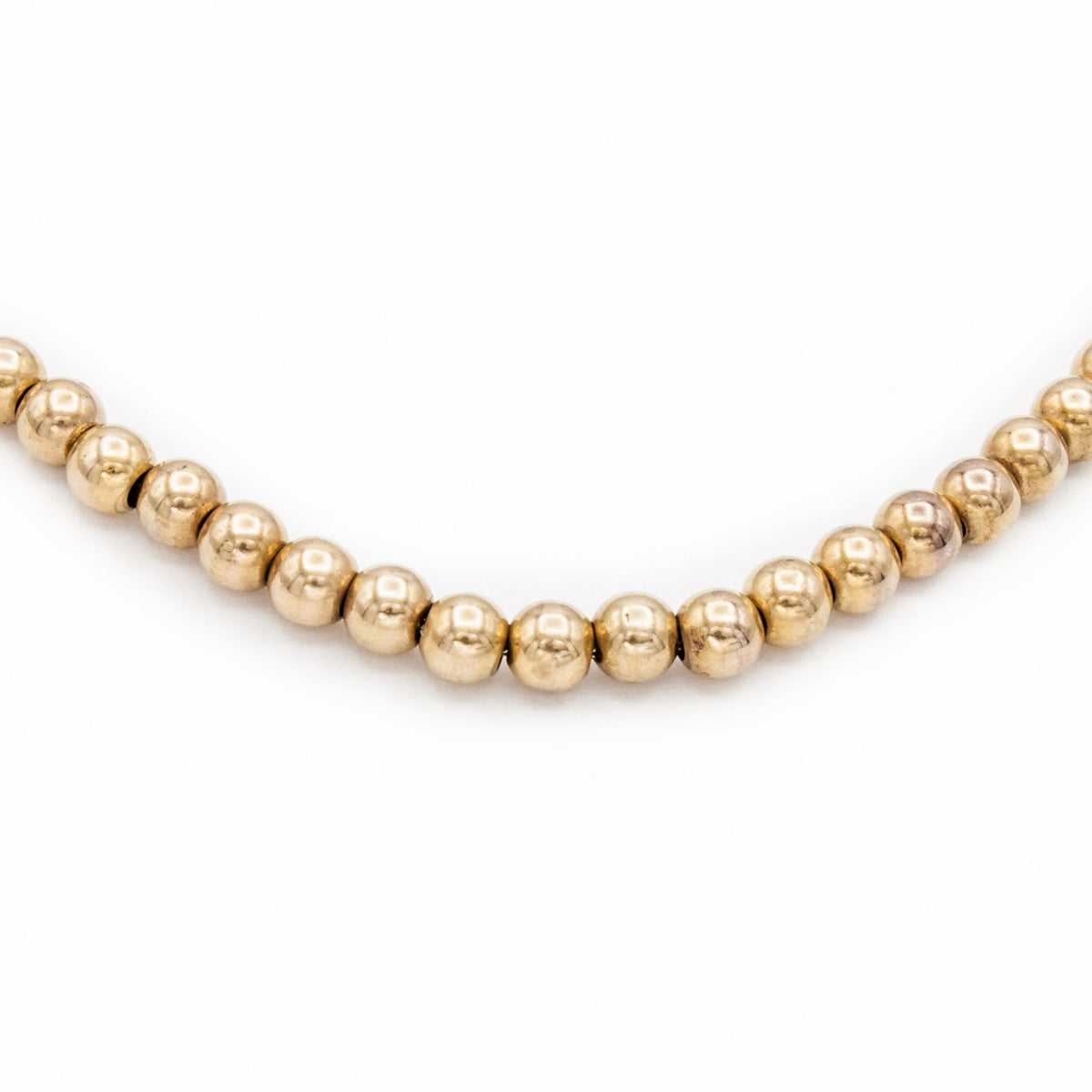 Beaded Chain Necklace in Gold