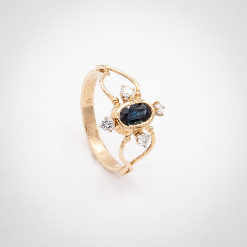 Delicate Sapphire and Diamond Ring