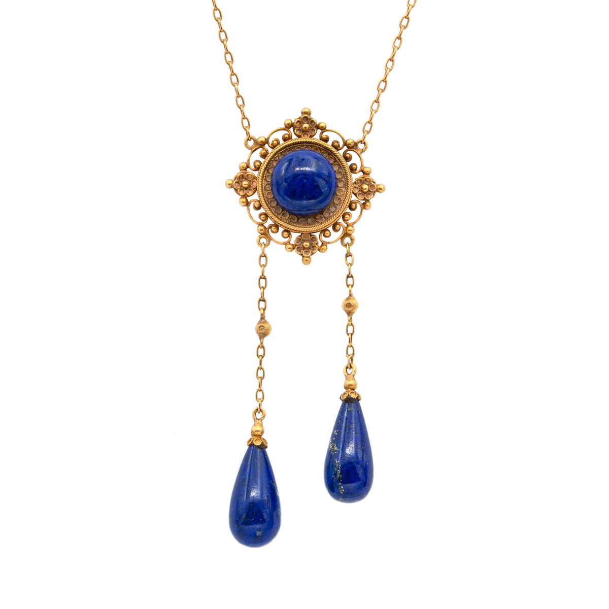 Lapis lazuli shop gold necklace