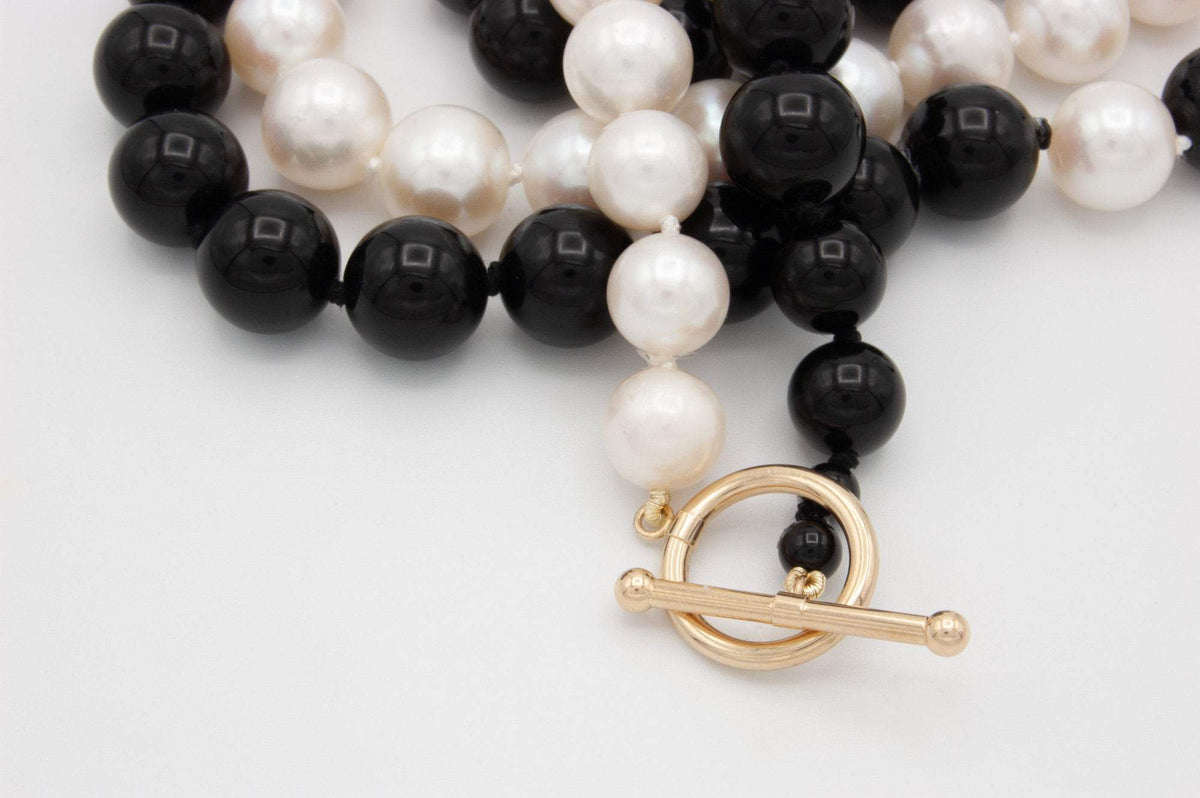 Black Onyx and Pearl Necklace