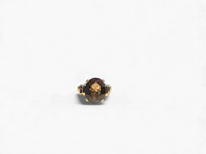 Vintage 14k Yellow Gold Smoky Topaz Ring