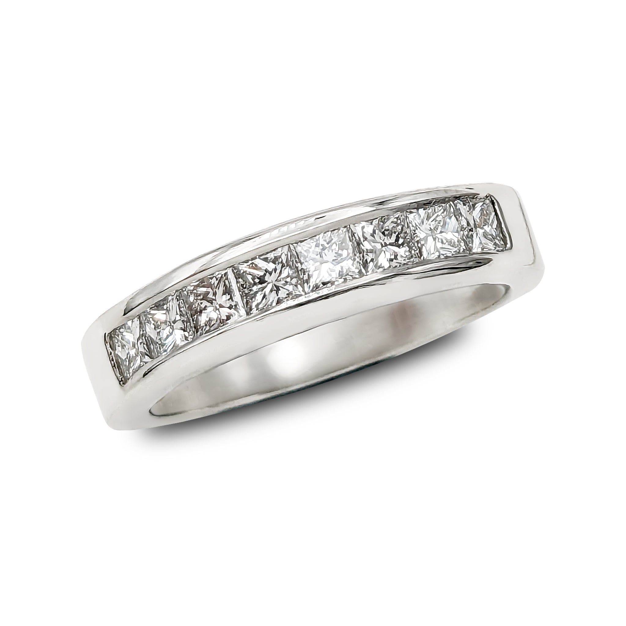 Channel Set Band Channel Set Princess Cut Diamond Band – Aurum Jewelers
