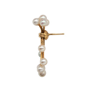 Vintage 14 Karat Gold Akoya Pearl Spray Earrings