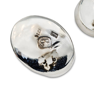 Vintage Sterling Silver Hidalgo Concave Earrings