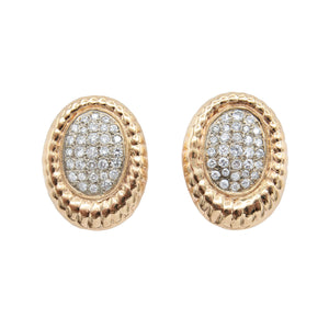 14 Karat Art Deco Inspired Diamond Earrings