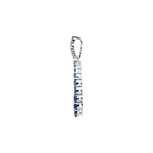 14 Karat Sapphire and Diamond Circle Pendant