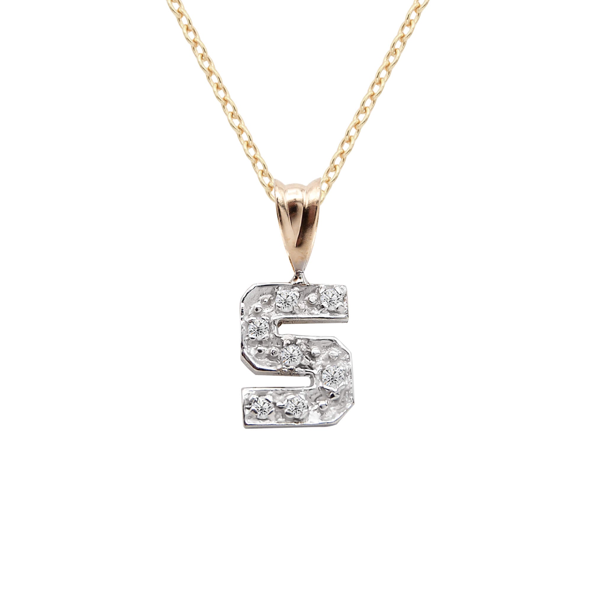 14 Karat Gold, 18″ Necklace Containing 7 Bezel Set, Round Diamonds Weighing  0.13-0.16 Carats. | XIV Karats LTD
