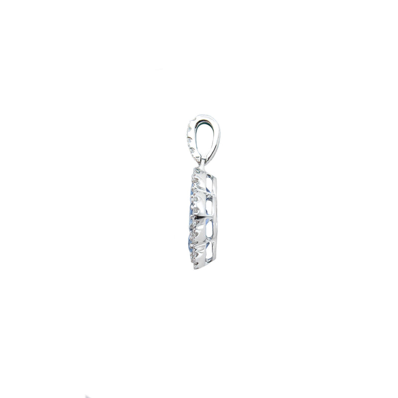 14 Karat Sapphire and Diamond Quatrefoil Pendant
