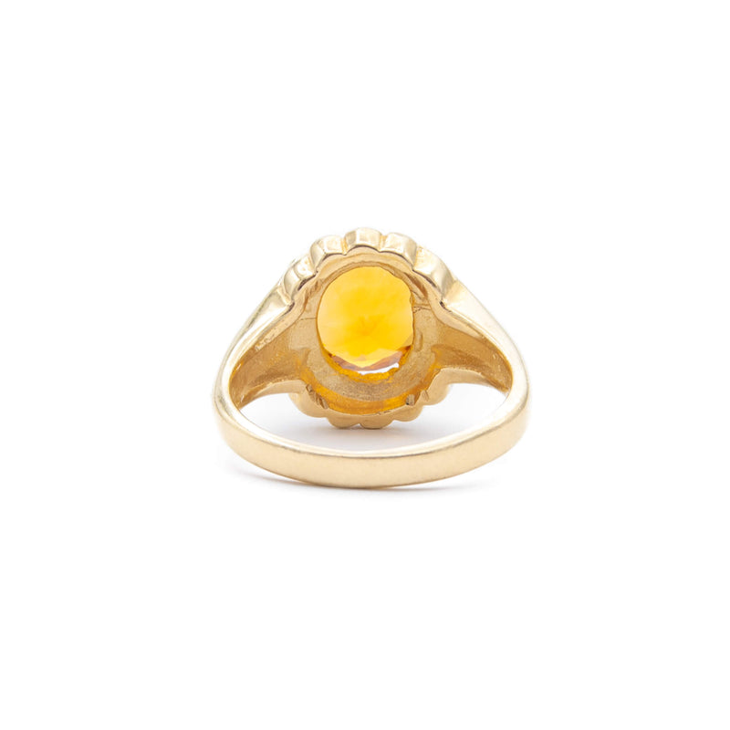 14 Karat Yellow Gold Madeira Citrine Ring