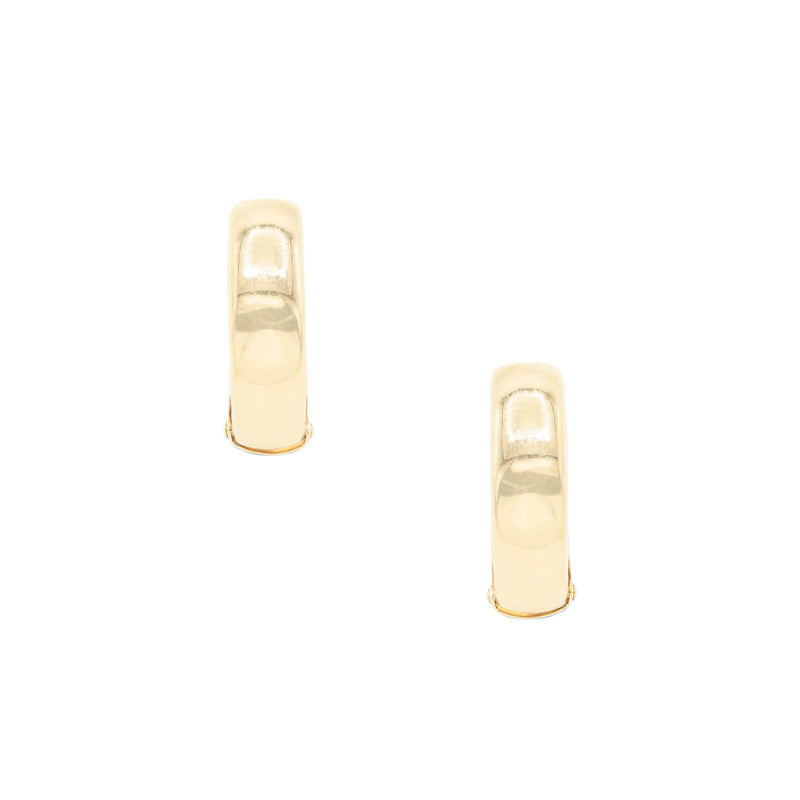 14 Karat Yellow Gold Citrine Hoop Earrings