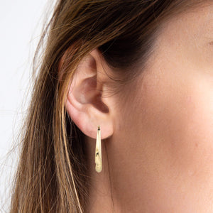 14 Karat Yellow Gold Beaded Edge Hoop Earrings