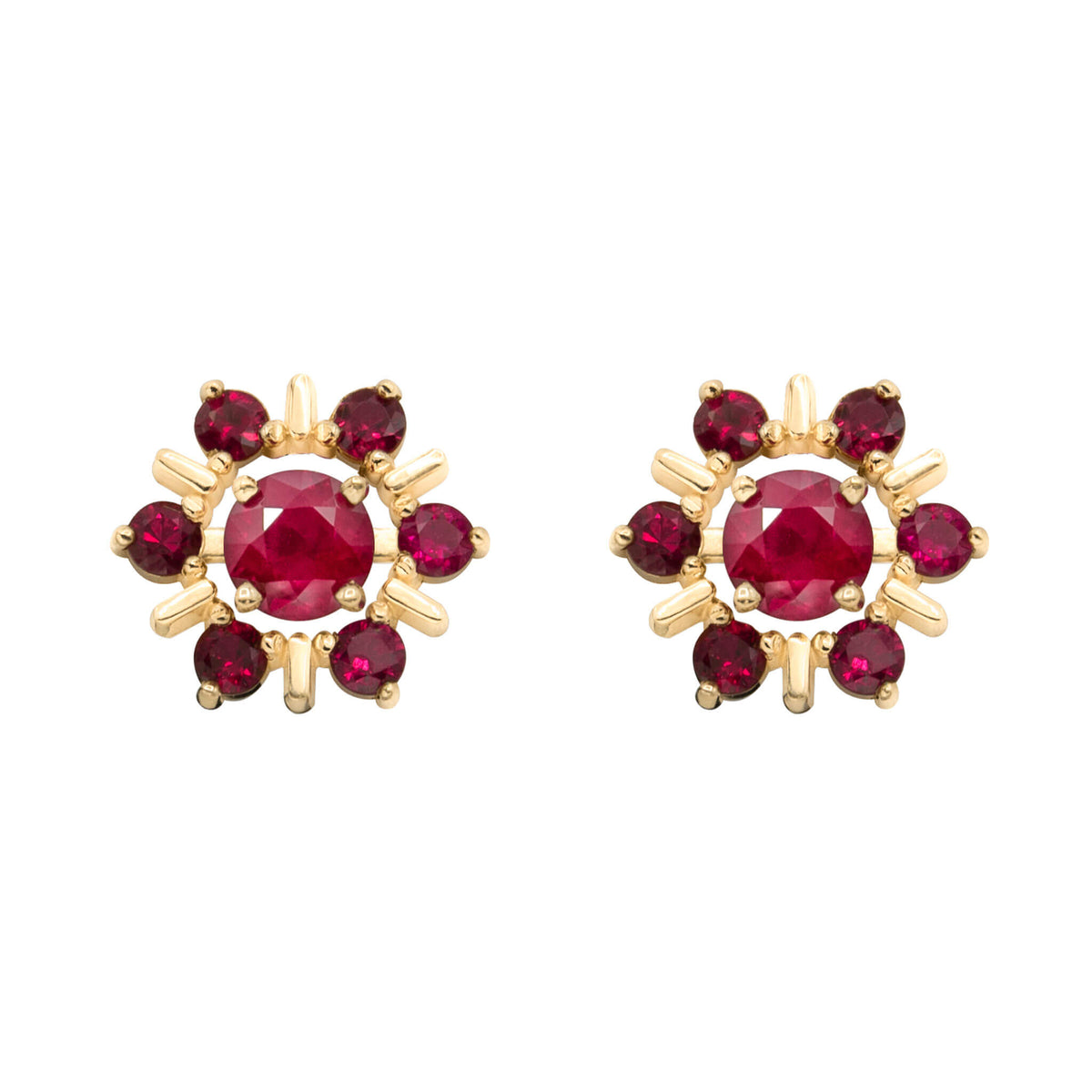 14 Karat Yellow Gold Ruby Earring Jackets – Aurum Jewelers
