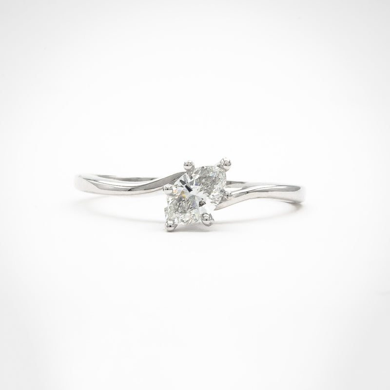 Oblique Set Marquise Diamond Ring