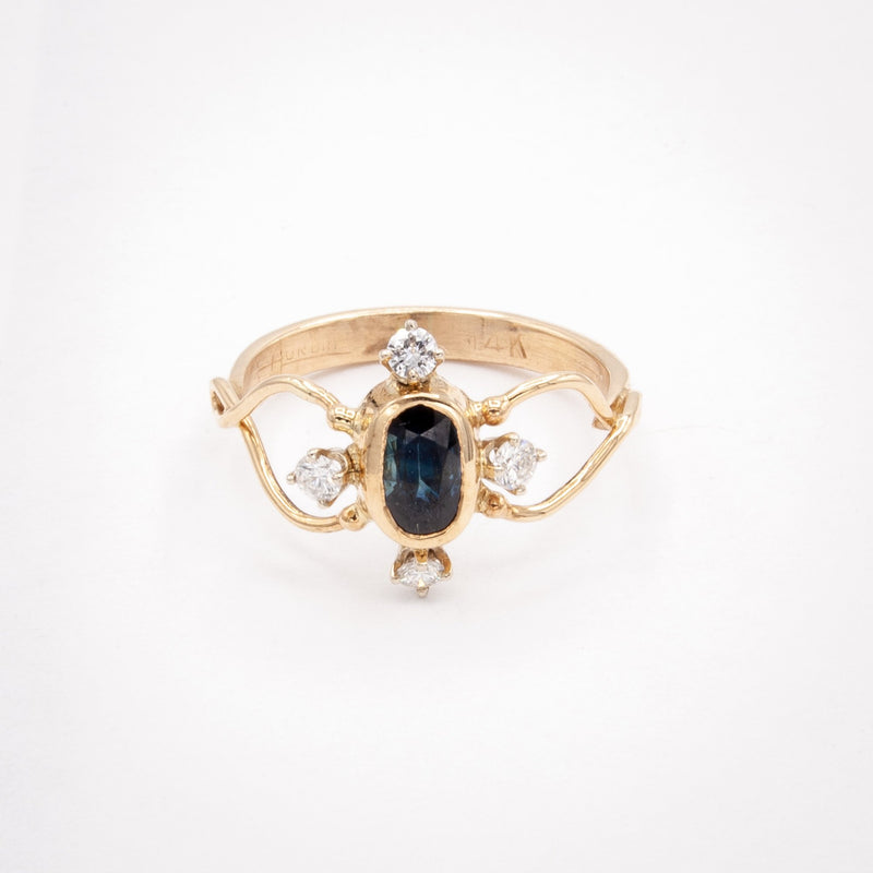 Delicate Sapphire and Diamond Ring