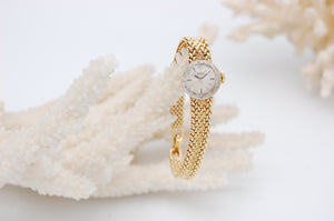Rolex Bracelet Watch with Mesh Band & Faceted Crystal