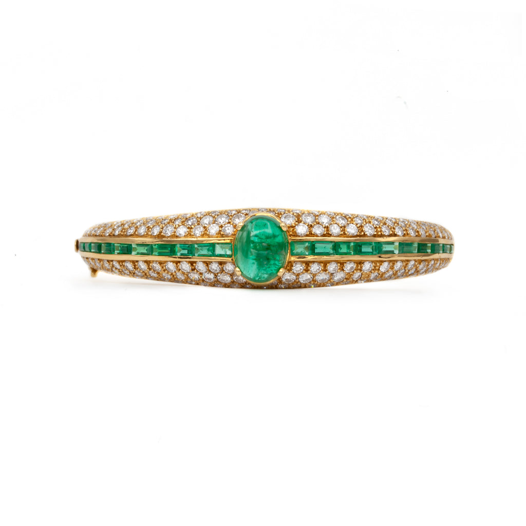 Emerald and Diamond Bangle