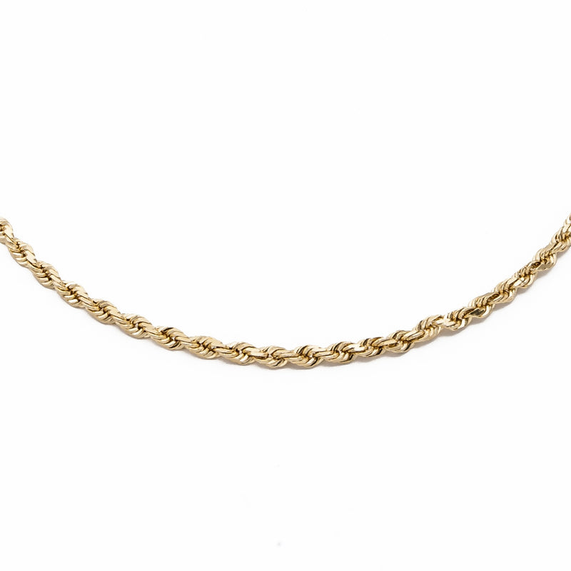 14 Karat Solid Gold Rope Chain