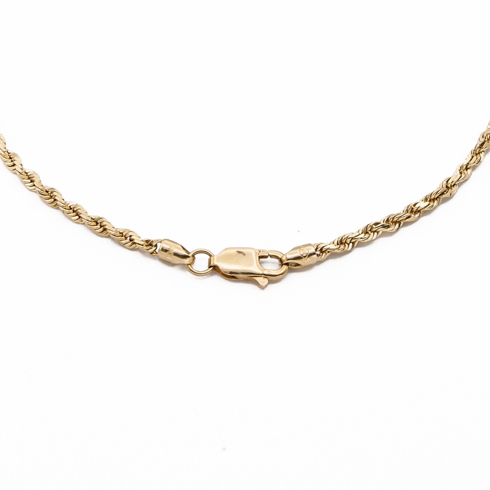 14K Gold Rope Chain Childrens Necklace Jewelry 13