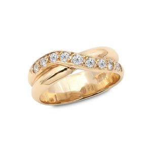 Handmade Crossover Diamond Band