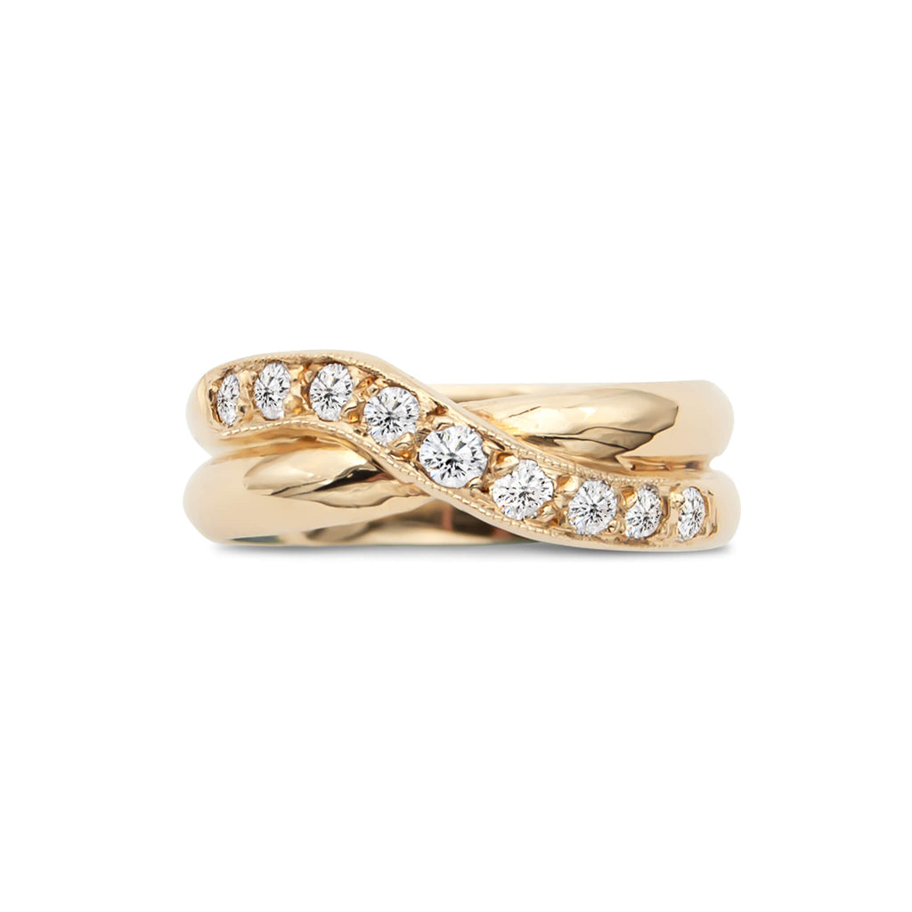 Handmade Crossover Diamond Band