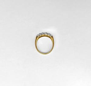 Double Row Band Style Diamond Ring