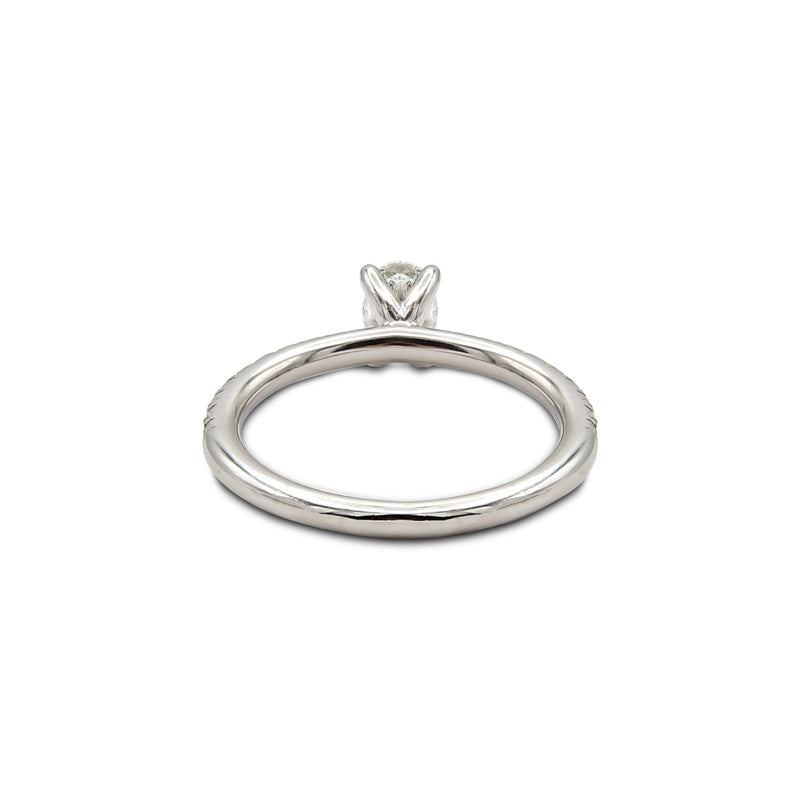 Platinum 1/3 Carat Oval Diamond Ring