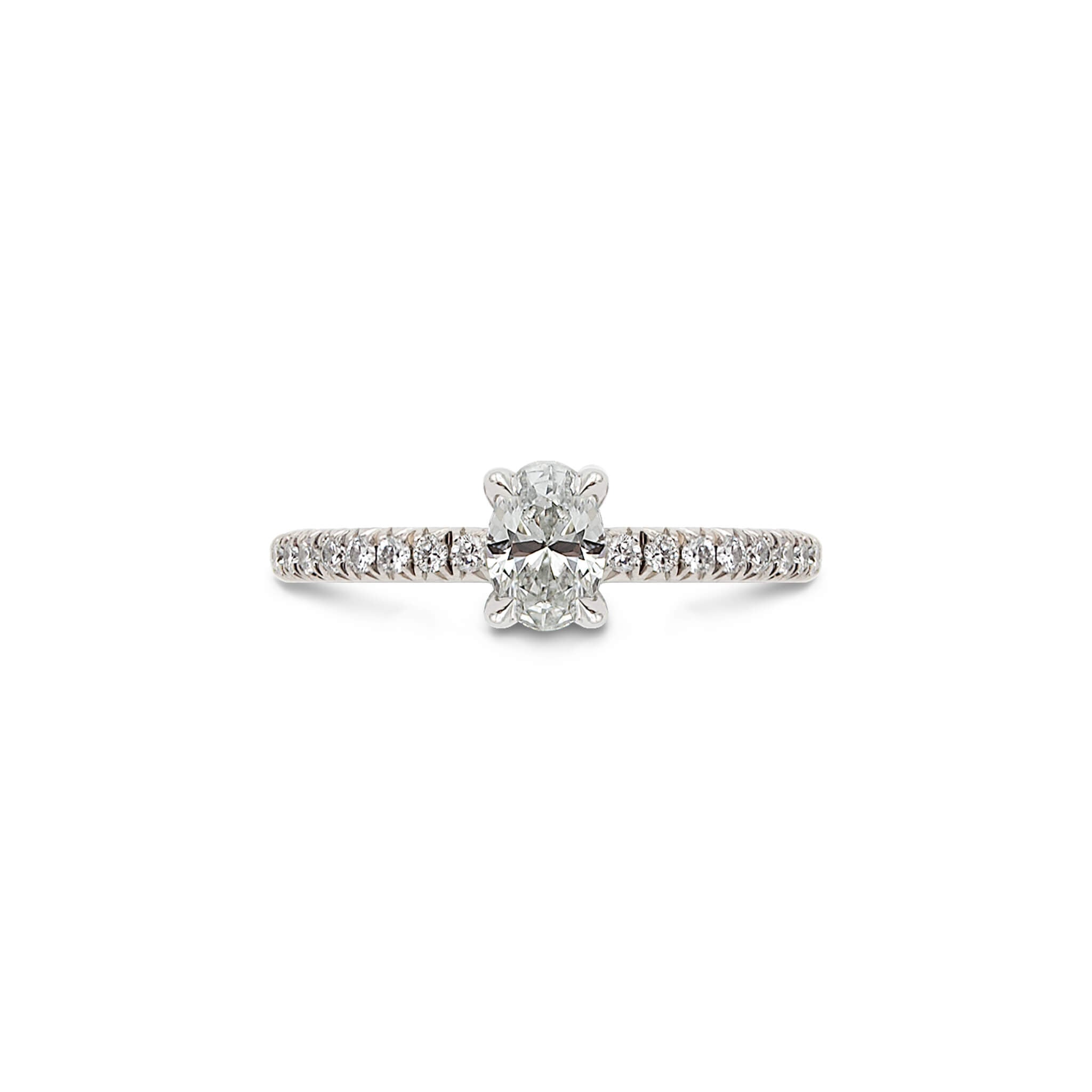 Platinum 1/3 Carat Oval Diamond Ring – Aurum Jewelers