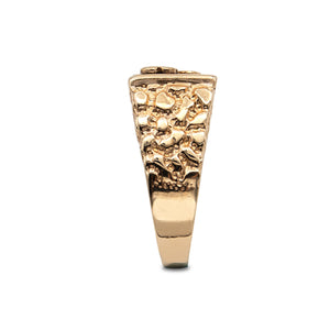 Vintage 10 Karat Gold Onyx Initial Ring