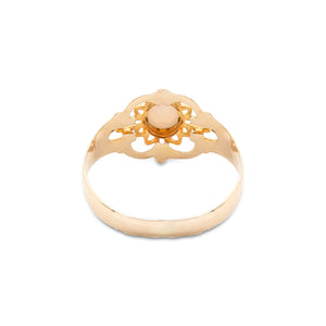 Vintage 14 Karat Gold Opal Filigree Ring