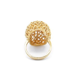 Vintage 18 Karat Yellow Gold Twisted Wire Dome Ring