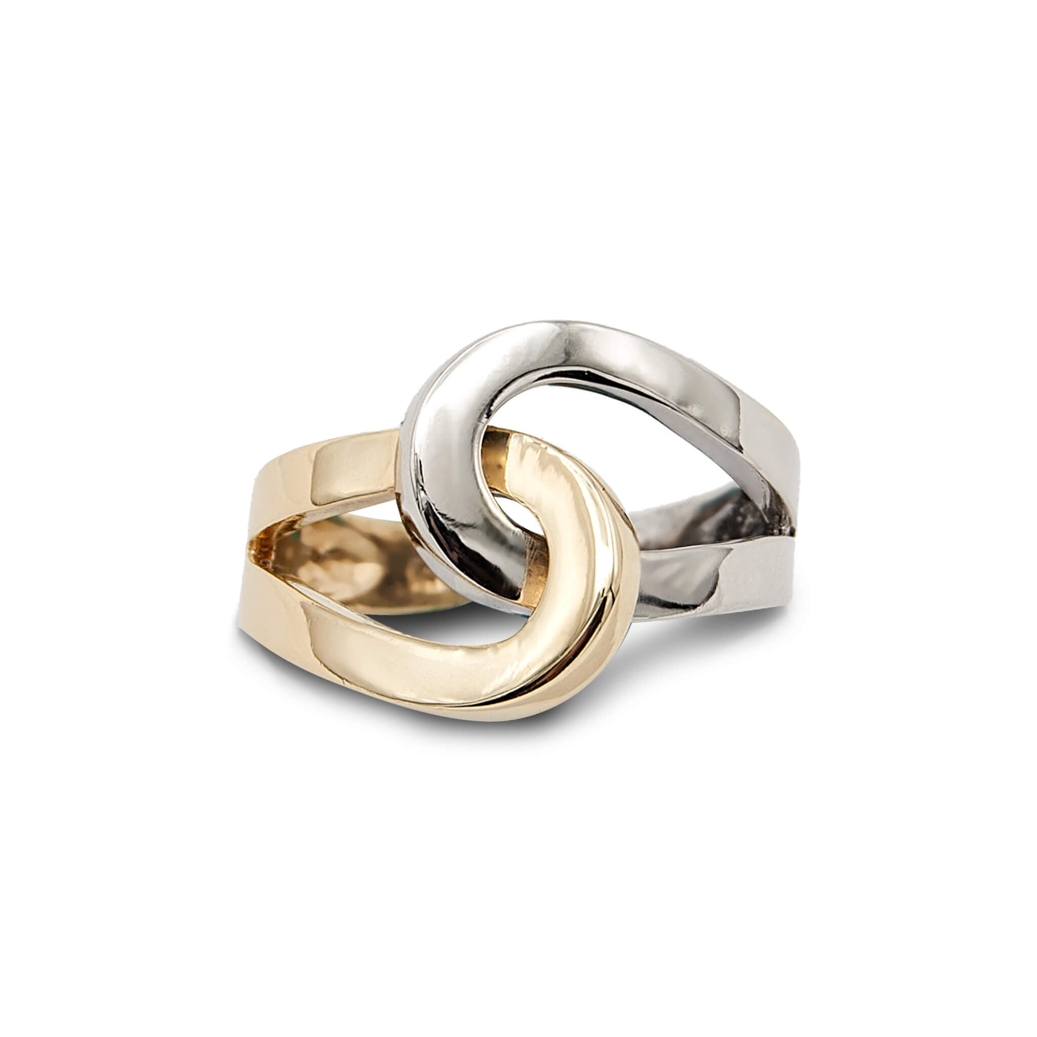 Vintage Two Tone 14 Karat Gold Interlocking Ring – Aurum Jewelers