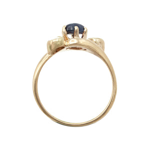 Simply Sublime Sapphire and Diamond Handmade Engagement or Dinner Ring
