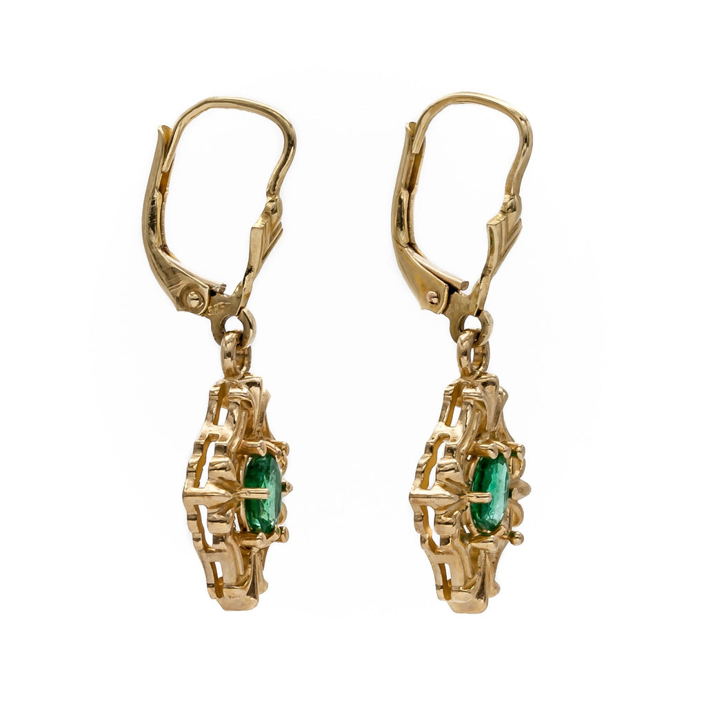Emerald Cartouche Earring