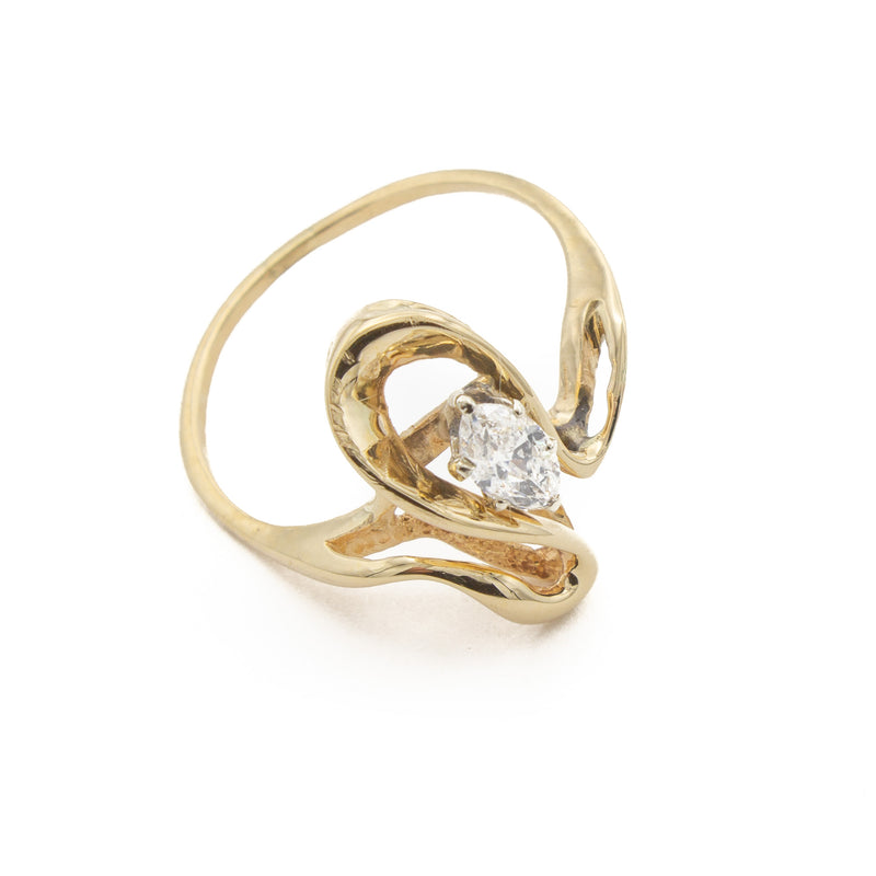 Marquise Diamond Ribbon Ring