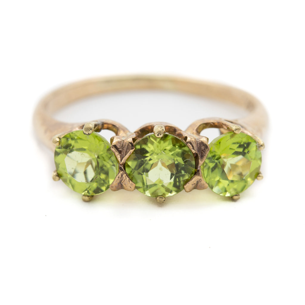 Peridot Ring in Pink Gold