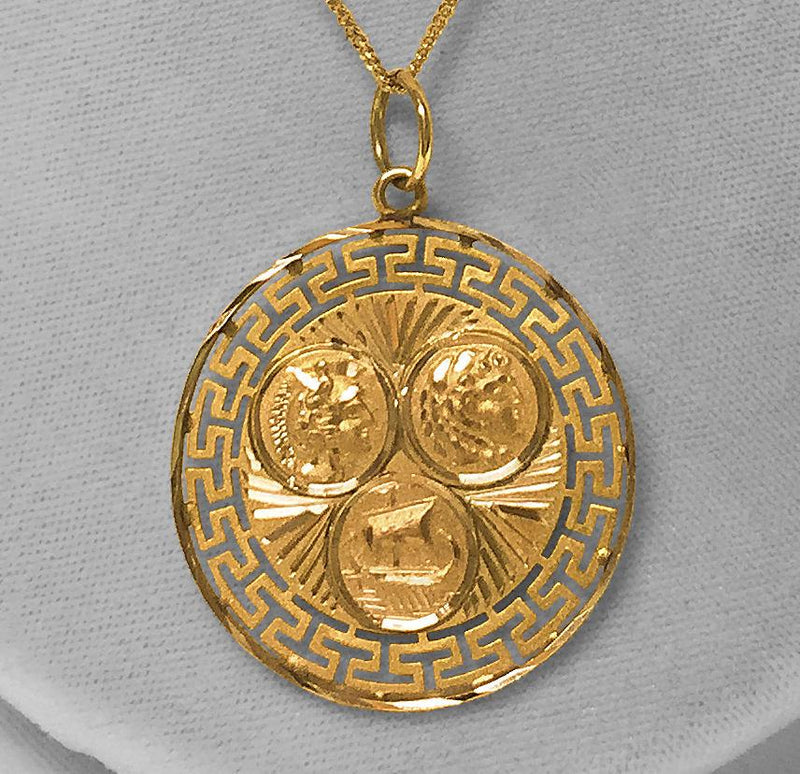 Parthenon and Greek God Pendant