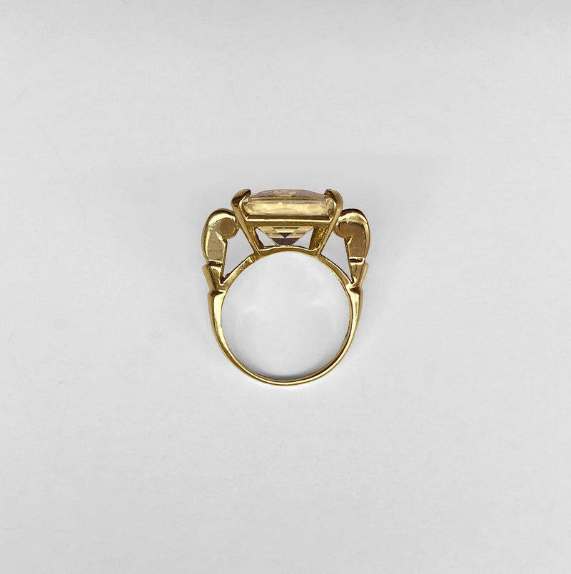 Golden Beige Labradorite Ring