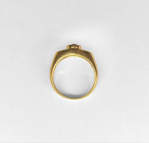 Bold Three Garnet Ring