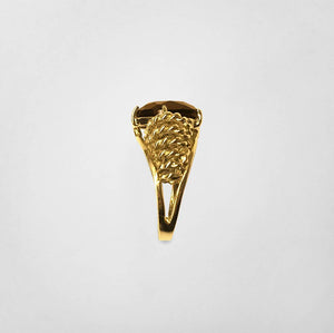 Twisted Rope Smoky Topaz Ring