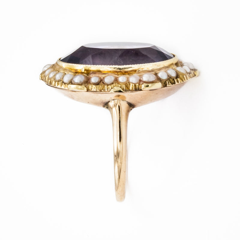 Pearl & Siberian Amethyst Ring