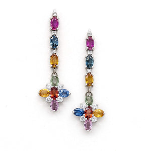 Shades of Sapphires Pendant Earrings