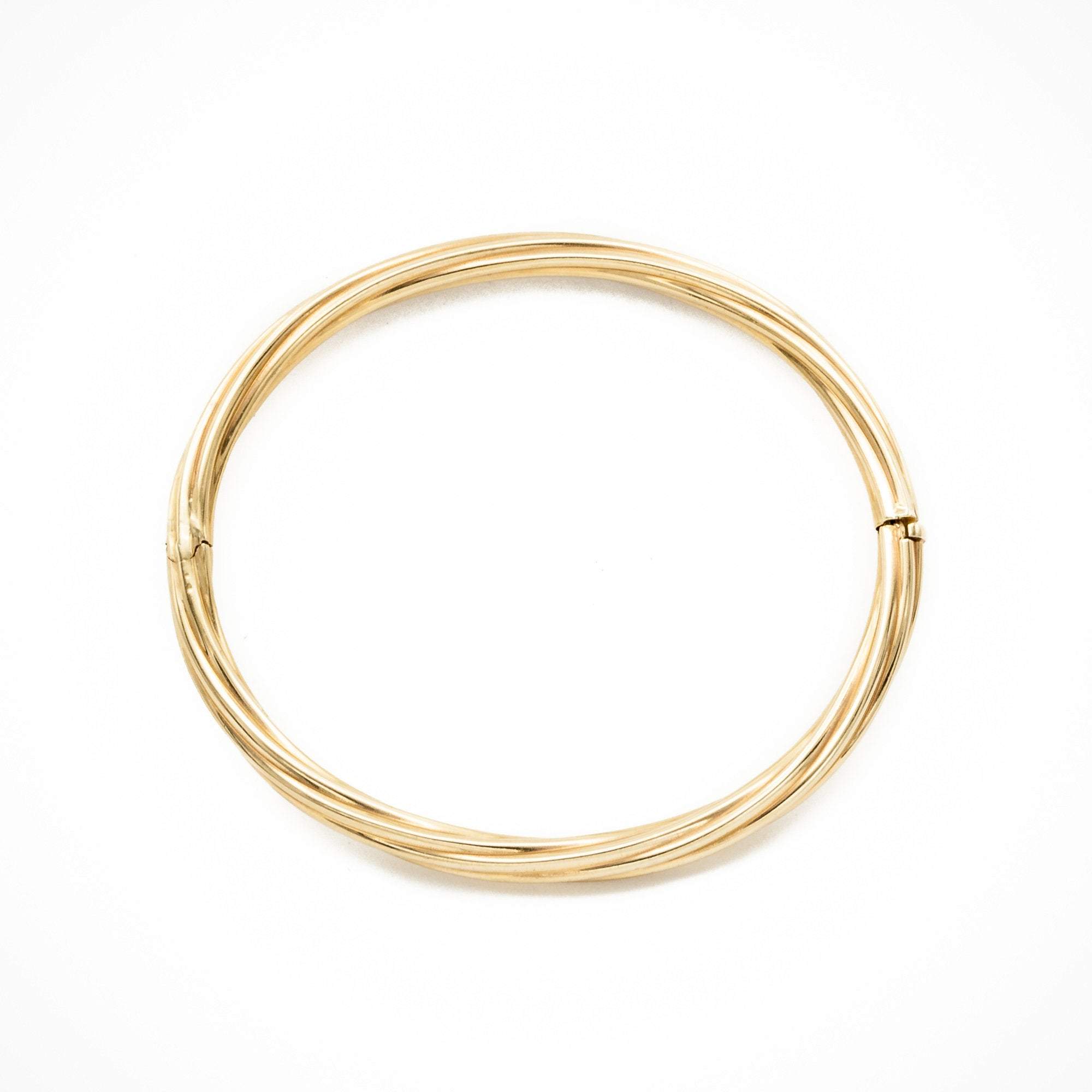 Thick Elaborate Gold Moroccan Bangle | Baltinester Jewelry