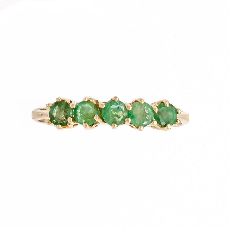 Quinary Emerald Ring