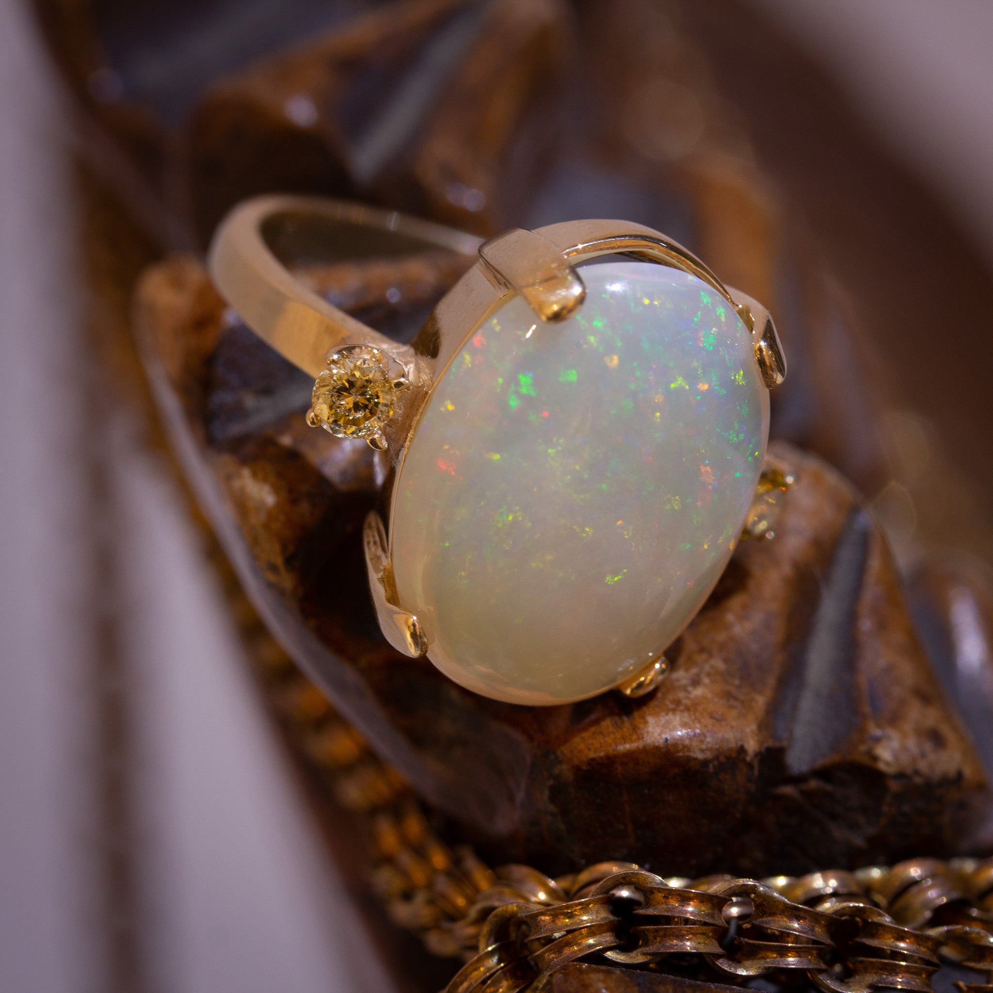 Australian Opal Engagement Rings | Black Opal Direct