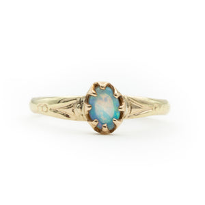 Antique Yellow Gold Opal Ring